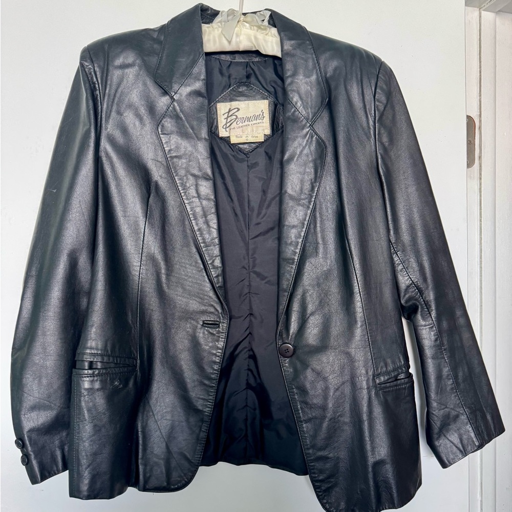 Vintage Berman’s Leather Blazer
